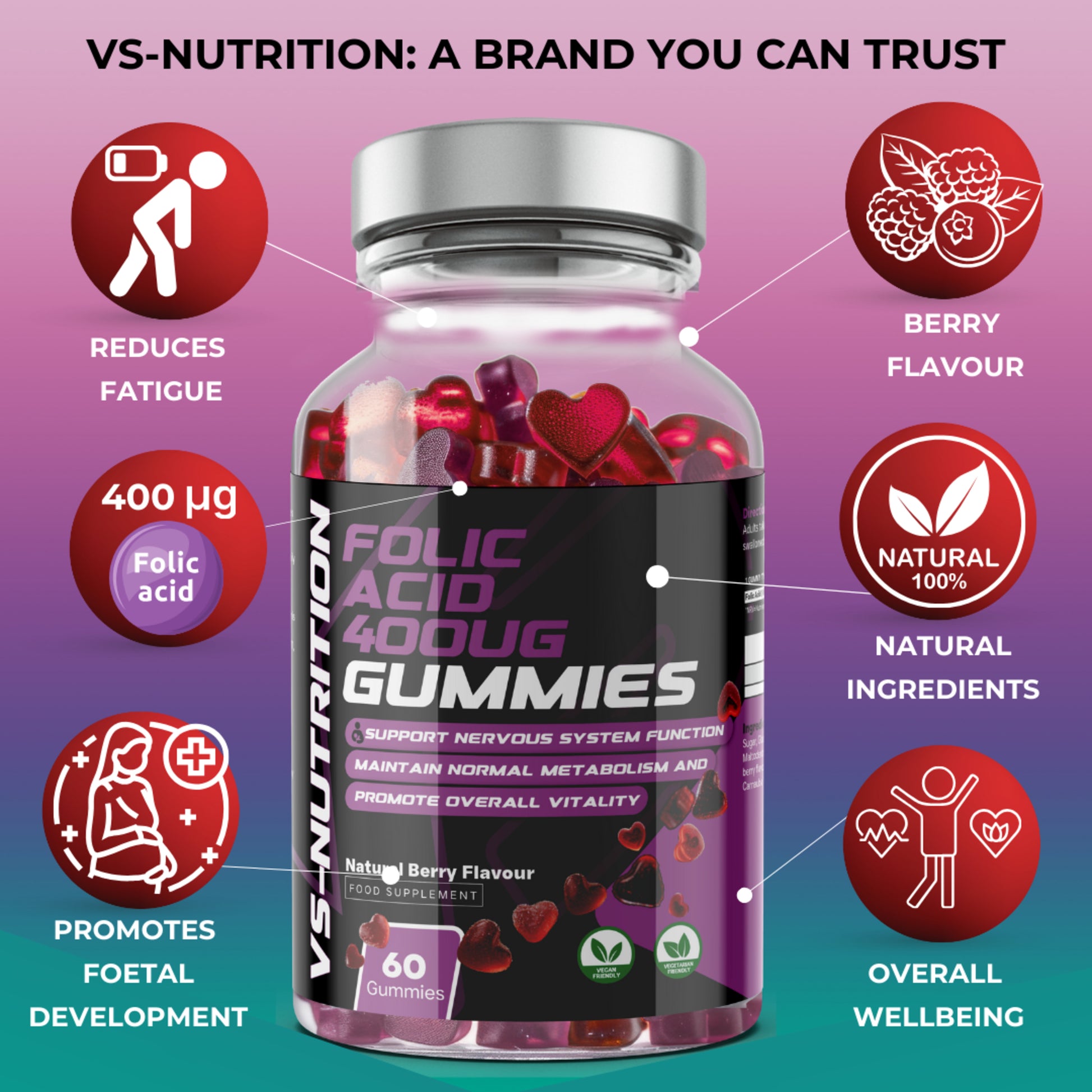 Folic Acid 400μg Gummies